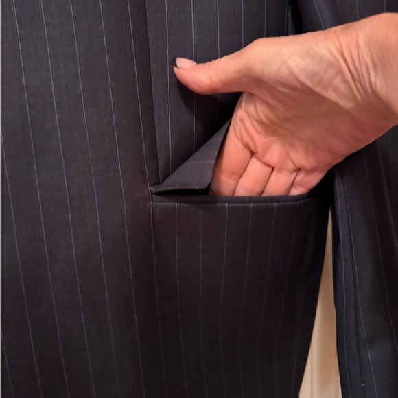 Ralph Lauren 100% Wool Men's Navy Pinstripe Suit - Picture 5 of 16